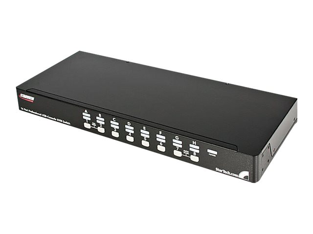 StarTech.com 16 Port 1U RackMount USB PS/2 KVM Switch with OSD - KVM switch - 16 x KVM port(s) - 1 local user - desktop - for P/N: 2POSTRACK42, 4POSTRACK12U, 4POSTRACK25U, RK3236BKF, RK960CP, RKQMCAB12, RKWOODCAB12