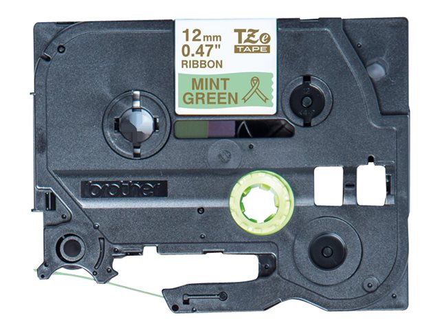 Brother TZe-RM34 - Satin - gold on mint green - Roll (1.2 cm x 4 m) 1 cassette(s) ribbon tape - for P-Touch PT-E310BTVP, P-Touch Embellish