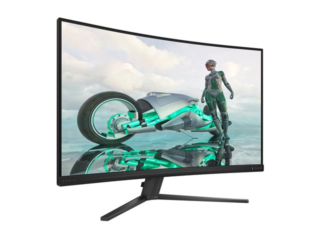 Philips Evnia 3000 32M2C3500L - LED monitor - gaming - curved - 32\" (31.5\" viewable) - 2560 x 1440 QHD @ 180 Hz - Fast VA - 300 cd/m² - 3500:1 - HDR10 - 0.5 ms - 2xHDMI, DisplayPort - charcoal
