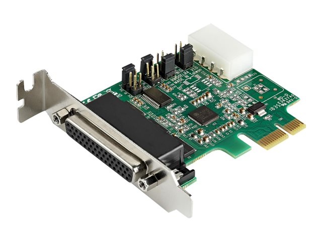 StarTech.com 4-port PCI Express RS232 Serial Adapter Card, PCIe RS232 Serial Host Controller Card, PCIe to Serial DB9, 16950 UART, Low Profile Desktop Expansion Card, Windows, macOS, Linux - Full/Low-Profile (PEX4S953LP) - Serial adapter - PCIe low profile - RS-232 x 4