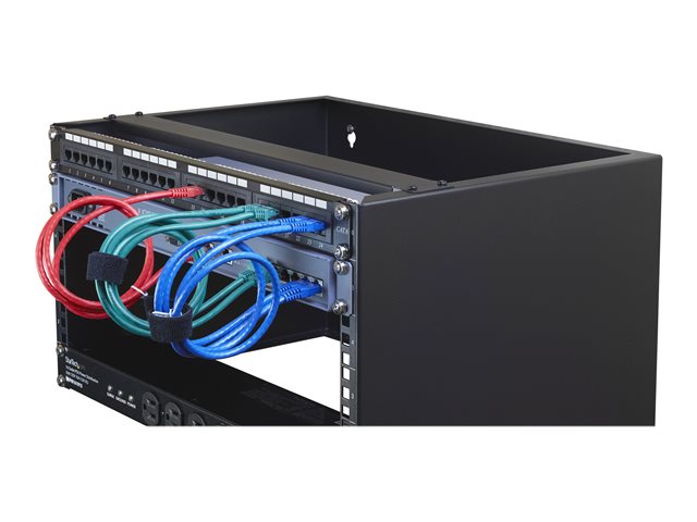 StarTech.com Wall Mount Patch Panel Bracket - 6U - 14in Deep (WALLMOUNT6) - Cabinet - wall mountable - black - 6U - 19\"