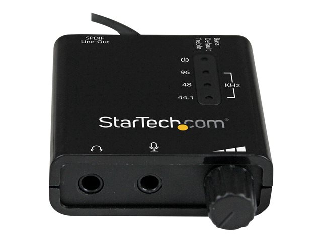StarTech.com USB Sound Card w/ SPDIF Digital Audio & Stereo Mic - External Sound Card for Laptop or PC - SPDIF Output (ICUSBAUDIO2D) - Sound card - 24-bit - 96 kHz - stereo - USB 2.0 - for P/N: MU15MMS, MU6MMS