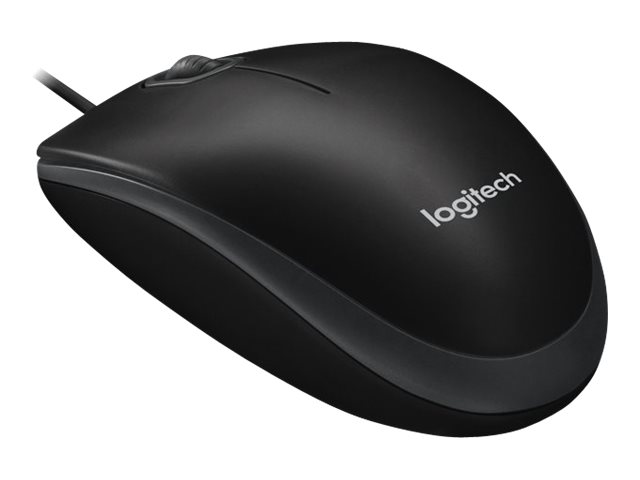 OEM Logitech B100 - Mouse - optical - 3 buttons - wired - USB - black