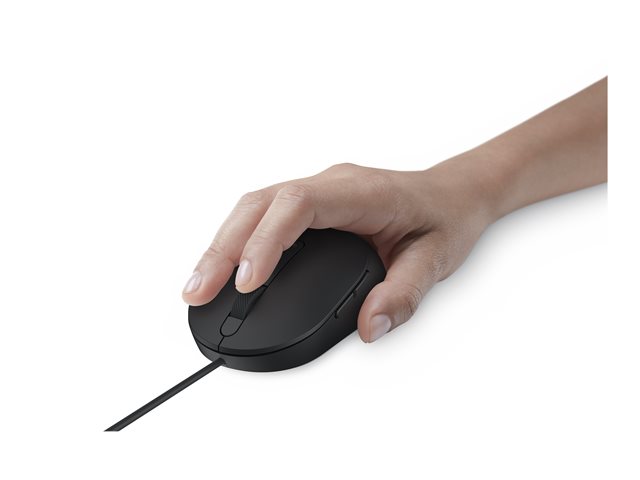 Dell MS3220 - Mouse - laser - 5 buttons - wired - USB 2.0 - black - with 3 Years Basic Hardware Warranty