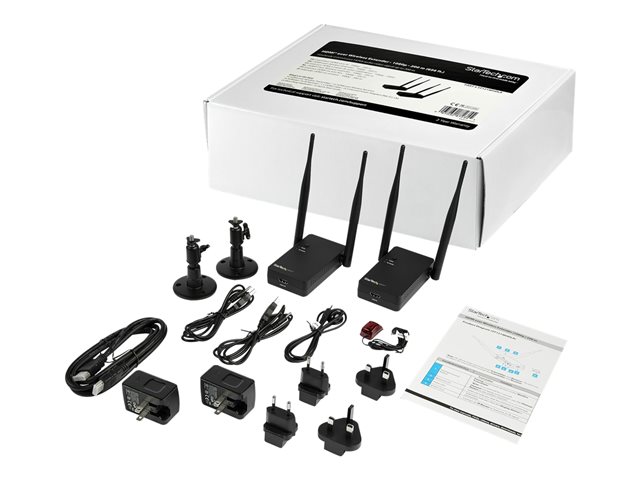 StarTech.com Wireless HDMI Transmitter and Receiver Kit - 656 ft. - 1080p (ST121WHDLR) - Wireless video/audio extender - up to 200 m