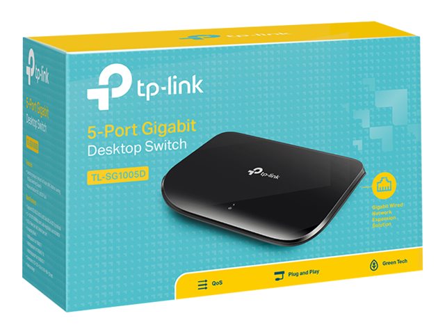 TP-LINK TL-SG1005D 5-Port Gigabit Desktop Switch - Switch - 5x 10/100/1000 - desktop
