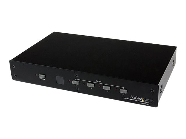 4 Port VGA Video Audio Switch with RS232