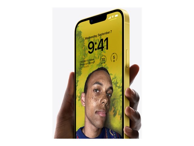 Apple iPhone 14 - 5G smartphone - dual-SIM / Internal Memory 512 GB - OLED display - 6.1" - 2532 x 1170 pixels - 2x rear cameras 12 MP, 12 MP - front camera 12 MP - yellow