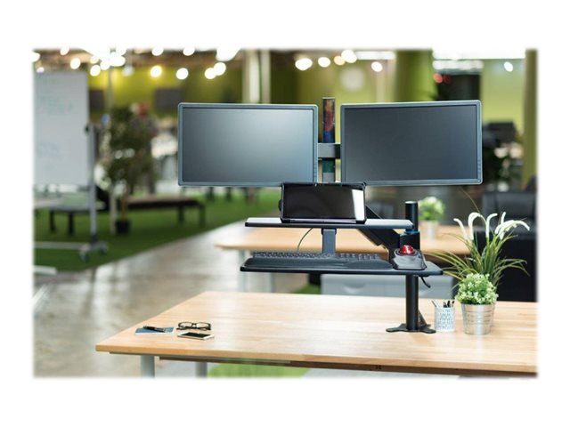 Kensington - Mounting component (dual arm) - for 2 monitors - black - screen size: up to 24\"