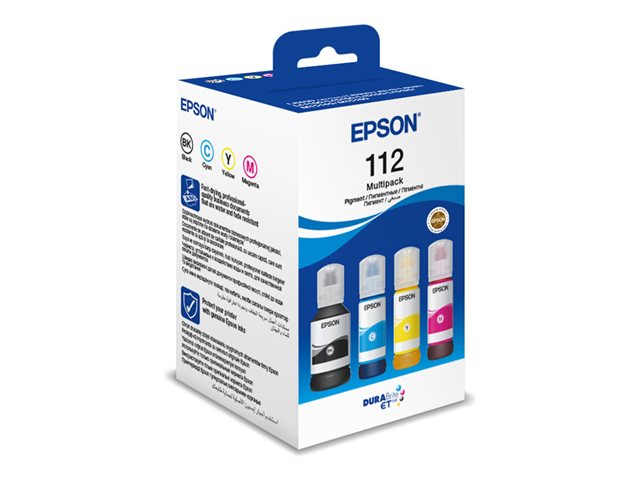 Epson 112 Multipack - 4-pack - black, yellow, cyan, magenta - original - hanging box - ink refill