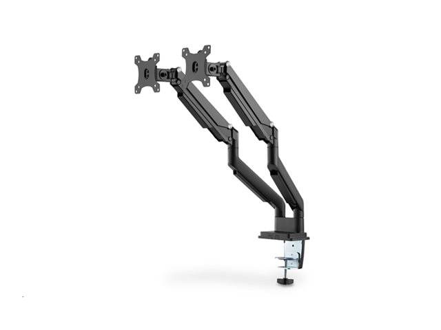 DUAL GAS SPRING MONITOR CLAMP MOUNT 15-32 2X 9 KG (MAX.) BLACK