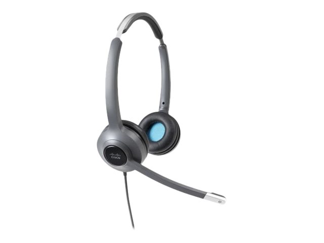 Cisco 522 Wired Dual - Headset - on-ear - wired - 3.5 mm jack - remanufactured