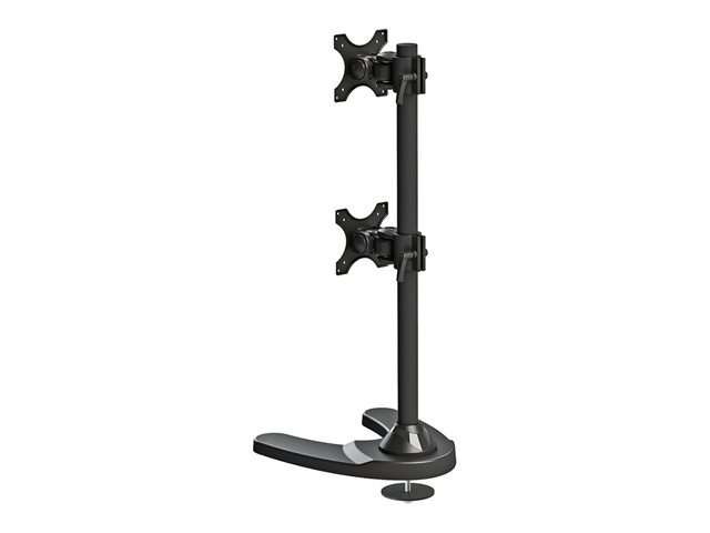 Neomounts FPMA-D700DDV - Stand - full-motion - for 2 LCD displays - black - screen size: 10\"-27\" - desktop stand, grommet, desk-mountable