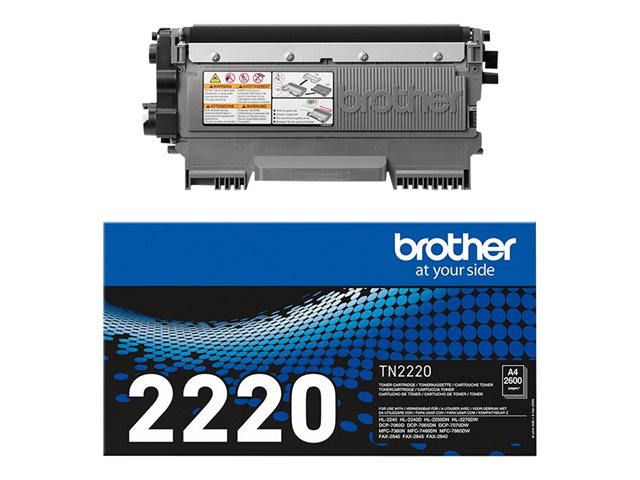 Brother TN2220 - Black - original - toner cartridge - for Brother DCP-7060, 7065, 7070, HL-2220, 2240, 2250, 2270, MFC-7360, 7460, 7860, FAX-2840