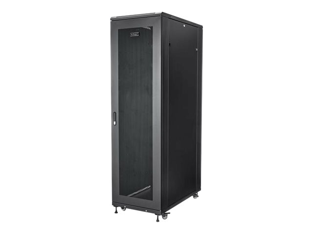 StarTech.com 42U Server Rack Cabinet - 4-Post Adjustable Depth (5.9\" to 36.4\") IT Network Equipment Rack Enclosure with Casters - 2000lbs (RK4236BKB) - Rack cabinet - floor-standing - black - 42U - 19\"