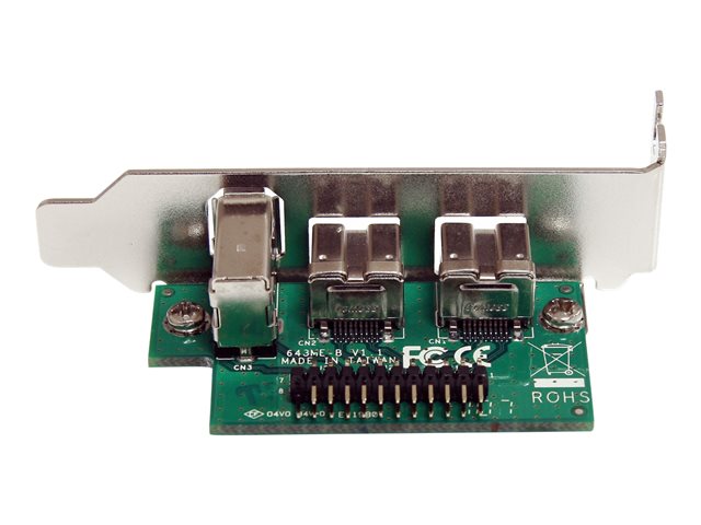 StarTech.com 3 Port 2b 1a 1394 Mini PCI Express FireWire Card Adapter - FireWire adapter - PCIe Mini Card - FireWire 800 - 2 ports + 1 x FireWire - MPEX1394B3 - FireWire adapter - PCIe Mini Card - FireWire 800 - 2 ports + 1 x FireWire