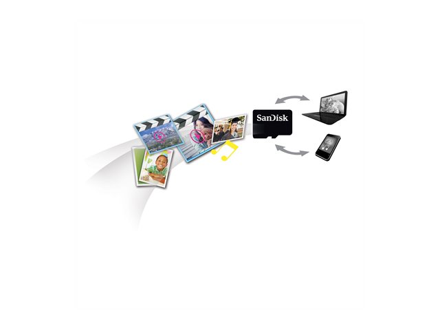 SanDisk - Flash memory card - 32 GB - Class 4 - microSDHC - black