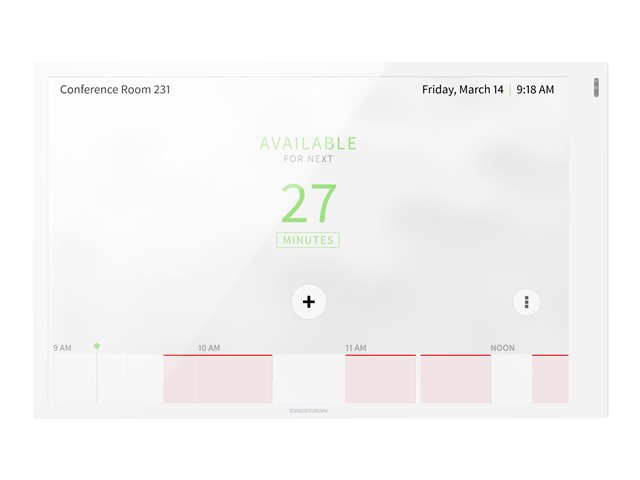 Crestron 10.1 in. Room Scheduling Touch Screen, White Smooth