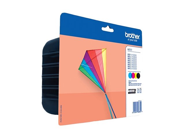 Brother LC223 - 4-pack - black, yellow, cyan, magenta - original - ink cartridge - for Brother DCP-J4120DW, DCP-J562DW, MFC-J4420DW, MFC-J4625DW, MFC-J5320DW, MFC-J5625DW