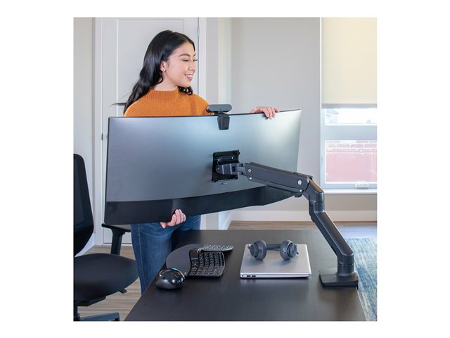 Ergotron HX - Mounting kit (articulating arm, desk clamp mount, extender arm, grommet mount, pivot) - Constant Force Technology - for LCD display/ curved LCD display - matte black - screen size: up to 49\"