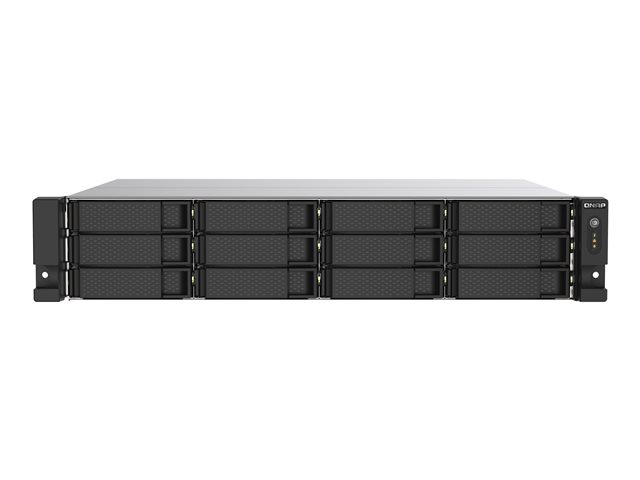 QNAP TS-1273AU-RP - NAS server - 12 bays - rack-mountable - SATA 6Gb/s - RAID RAID 0, 1, 5, 6, 10, JBOD, 5 hot spare, 6 hot spare, 10 hot spare - RAM 8 GB - Gigabit Ethernet / 2.5 Gigabit Ethernet - iSCSI support - 2U