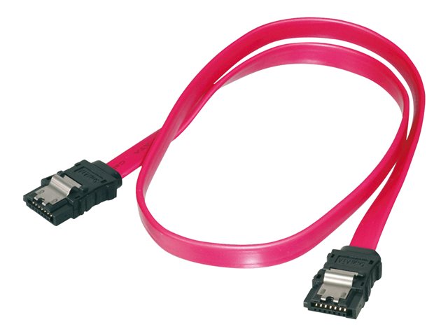 ASSMANN - SATA cable - Serial ATA 150/300/600 - 7 pin SATA to 7 pin SATA - 30 cm - latched, molded, flat - red