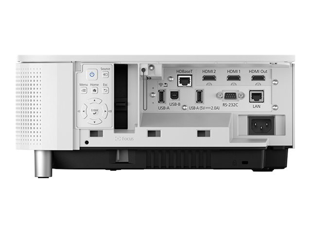 Epson EB-810E - 3LCD projector - 5000 lumens (white) - 5000 lumens (colour) - 16:9 - 4K - super-ultra-short throw lens - 802.11a/b/g/n/ac wireless / LAN/ Miracast - white