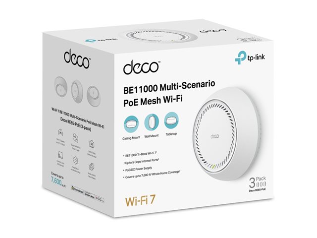 BE11000 whole home mesh Wi-Fi 7 system with PoE
