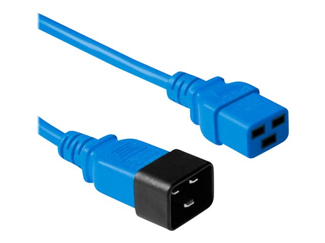 ACT 230V verlengkabel C19 - C20 blauw 0.6 m