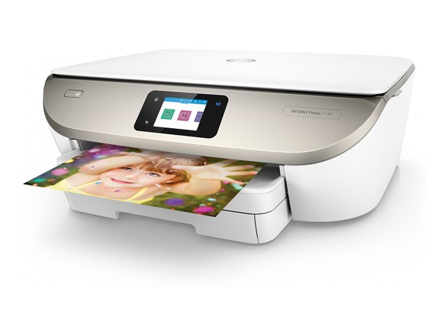HP ENVY Photo 7134 All-in-One - Multifunction printer - colour - ink-jet - 216 x 297 mm (original) - A4/Legal (media) - up to 13 ppm (copying) - up to 14 ppm (printing) - 125 sheets - USB 2.0, Bluetooth, Wi-Fi(n) - HP Instant Ink eligible