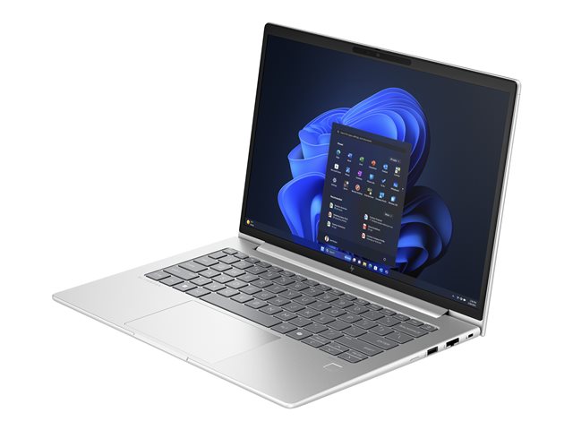 HP EliteBook 645 G11 Notebook - 177-degree hinge design - AMD Ryzen 7 - 7735U / up to 4.75 GHz - Win 11 Pro - Radeon 680M - 16 GB RAM - 512 GB SSD NVMe - 14\" IPS 1920 x 1200 - Gigabit Ethernet - Wi-Fi 6E, Bluetooth - pike silver aluminium - kbd: Belgium - with HP Wolf Pro Security Edition (1 year)