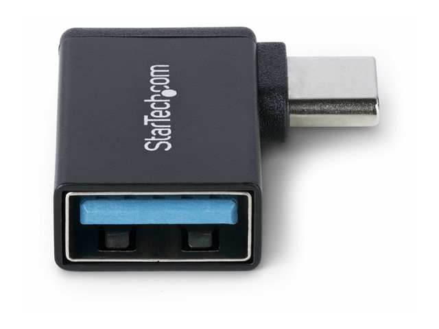 StarTech.com Right Angled USB-C to USB-A Adapter, USB 5Gbps, Compact USB-C Male to USB-A Female Adapter, Metal Housing, M/F - USB adapter - 24 pin USB-C (M) right-angled to USB (F) - USB 3.2 Gen 1 - 5 V - 3 A - passive, up to 5 Gbps data transfer rat