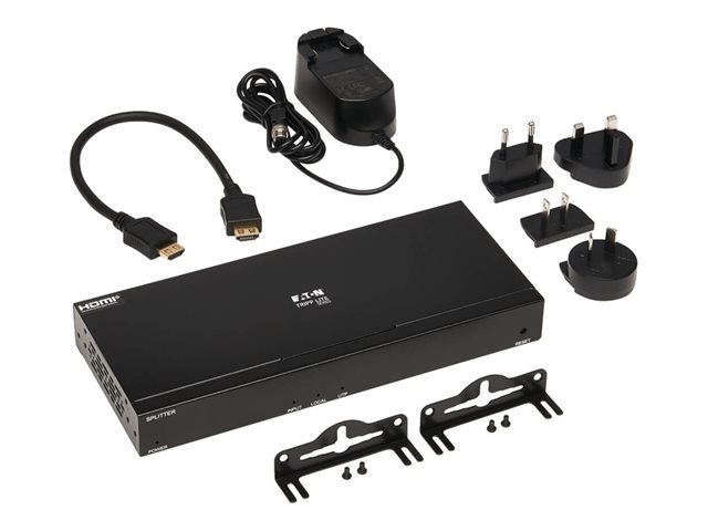 Eaton Tripp Lite Series HDMI over Cat6 Splitter - 4-Port 4K 60 Hz, HDR, 4:4:4, PoC, HDCP 2.2, 230 ft. (70.1 m), TAA - Video/audio extender - over CAT 6 - up to 70.1 m - TAA Compliant - for P/N: B127A-1P0-PH