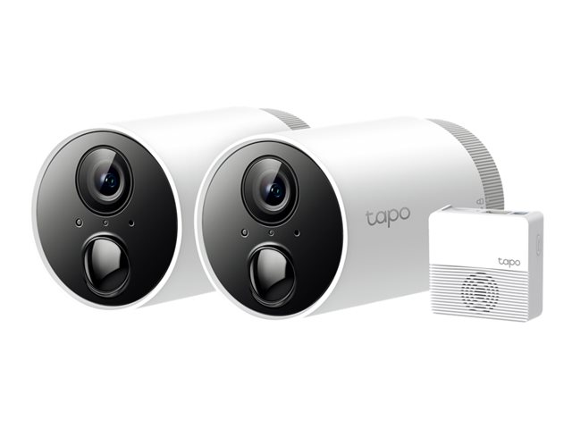 Tapo C400S2 V1 - 2 x Tapo C400 Cameras + Tapo H200 Hub - network surveillance camera - indoor, outdoor - dust resistant / water resistant - colour (Day&Night) - 1920 x 1080 - 1080p - fixed focal - audio - wireless - Wi-Fi - 2.4GHz radio - H.264