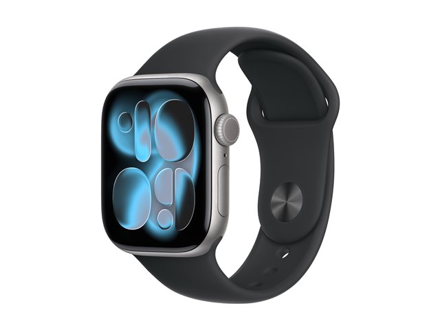 Apple Watch Series 11 GPS + Cellular 42mm Space Grey Aluminium Case with Black Sport Band - S/M