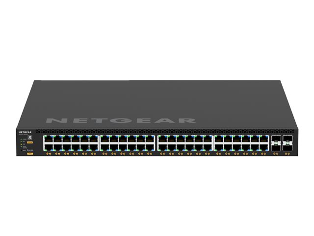 NETGEAR M4350-48G4XF - Switch - L3 - Managed - 48 x 10/100/1000 (PoE+) + 4 x 10 Gigabit SFP+ - front to back airflow - rack-mountable - PoE+ (1440 W)