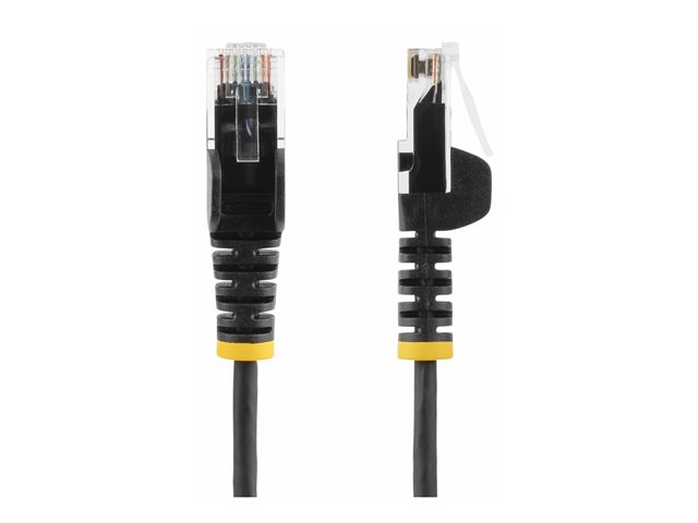 25cm Black Slim CAT6 Ethernet Cable