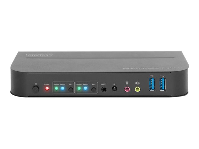 KVM Switch 2-Port 2xDP / 1x out 2x1DP DP