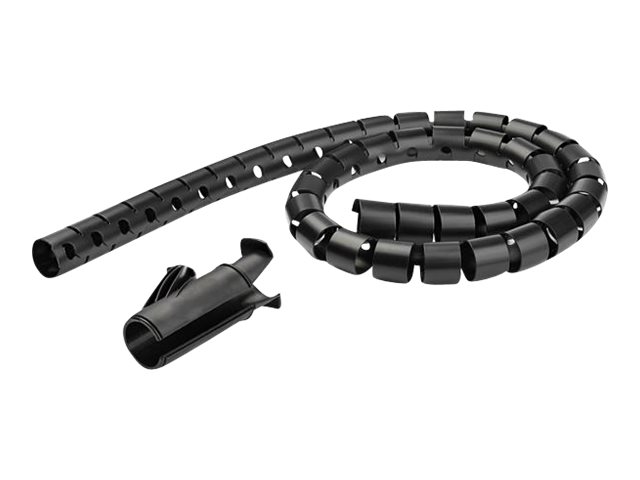StarTech.com 2.5m (8.2ft) Cable Management Sleeve - 1.8\" Diameter - Expandable Coiled Cord Organizer w/ Cable Loading Tool (CMSCOILED4) - Cable sleeving kit - black - 2.5 m