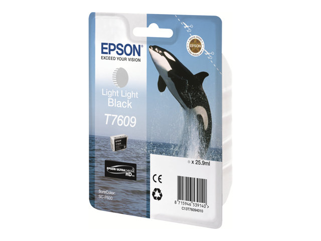 Epson T7609 - 26 ml - light light black - original - blister - ink cartridge - for SureColor P600, SC-P600
