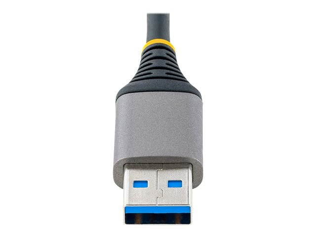 StarTech.com 3-Port USB Hub with Ethernet, 3x USB-A Ports, Gigabit Ethernet RJ45, USB 3.0 5Gbps, Bus-Powered, USB Hub w/ GbE and 1ft/30cm Long Cable, Portable Laptop USB Hub - USB Expansion Hub w/ Ethernet Adapter (5G3AGBB-USB-A-HUB) - Hub - 3 x USB