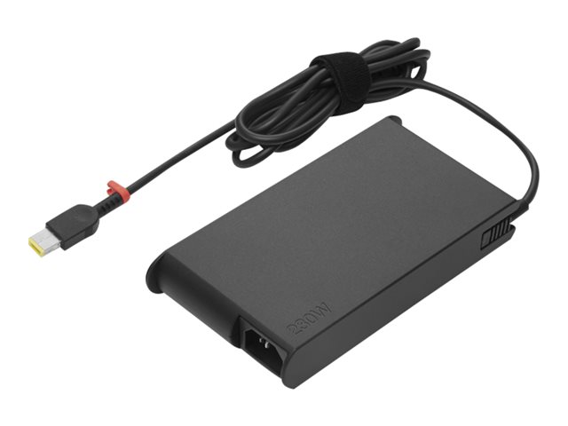 Lenovo ThinkPad 230W Slim AC Adapter (Slim-tip) - Power adapter - AC 90-265 V - 230 Watt - black - for ThinkPad P1 Gen 5, P15v Gen 2, P15v Gen 3, P17 Gen 2, T15p Gen 2, X1 Extreme Gen 5