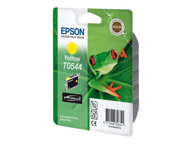 Epson T0544 - 13 ml - yellow - original - blister - ink cartridge - for Stylus Photo R1800, R800