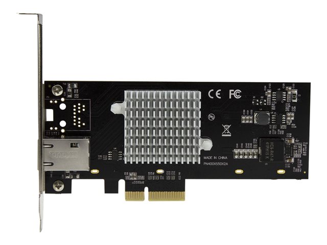 StarTech.com 1 Port 10G PCIe Network Card - 10GBase-T / NBASE-T - RJ45 Port - Intel X550 Chipset - Ethernet Card - Network Adapter - Intel NIC Card (ST10000SPEXI) - Network adapter - PCIe 2.0 low profile - 10Gb Ethernet x 1 - black - for P/N: BNDTB10GI, BNDTB210GSFP, BNDTB310GNDP, BNDTB410GSFP, BNDTB4M2E1, BNDTBUSB3142