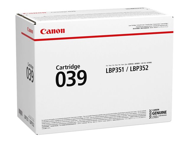 Canon 039 - Black - original - toner cartridge - for imageCLASS LBP351dn, LBP351x, LBP352dn, LBP352x, i-SENSYS LBP351x, LBP352x, Satera LBP351i