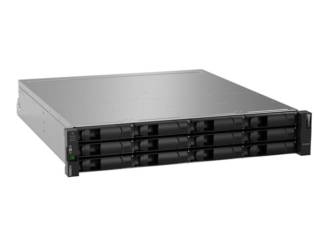 Lenovo ThinkSystem DE4000H Hybrid 2U12 LFF controller enclosure - Hard drive array - 12 bays (SAS-3) - 16Gb Fibre Channel (external) - rack-mountable - 2U