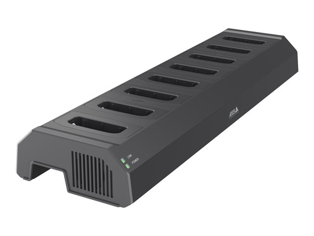 Axis W703 - Charge and sync station - 80 Watt - 8 output connectors - black NCS S 9000-N - for AXIS W110, W110 Body Worn Camera