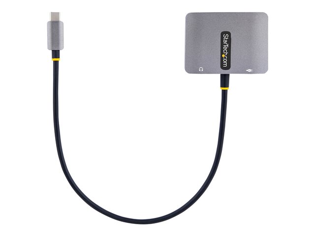 StarTech.com USB C Video Adapter, USB C to HDMI VGA Multiport Adapter w/ 3.5mm Audio Output, 4K 60Hz, HDR, 100W PD 3.0, USB C Monitor Adapter for Laptop, Thunderbolt 3/4 Compatible - USB C Display Travel Adapter (122-USBC-HDMI-4K-VGA) - Docking station - USB-C / Thunderbolt 3 / Thunderbolt 4 - HDMI, VGA