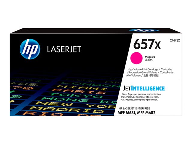 HP 657X - High Yield - magenta - original - LaserJet - toner cartridge (CF473X) - for Color LaserJet Enterprise MFP M681, LaserJet Enterprise Flow MFP M681, MFP M682