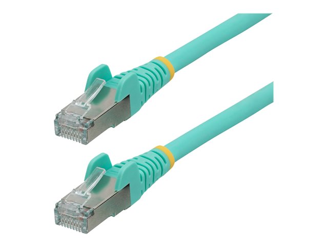 StarTech.com 7m CAT6a Ethernet Cable - Aqua - Low Smoke Zero Halogen (LSZH) - 10GbE 500MHz 100W PoE++ Snagless RJ-45 w/Strain Reliefs S/FTP Network Patch Cord - Patch cable - RJ-45 (M) to RJ-45 (M) - 7 m - S/FTP - CAT 6a - IEEE 802.3bt - snagless, stranded, molded, halogen-free - aqua